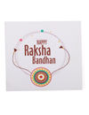 YouBella Designer Bracelet Rakhi and Greeting Card Combo Set for Brother Raksha Bandhan Gift for Brother (Style 3)